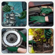 Mil Nitrile Gloves Heavy Duty Mechanic Gloves, with Diamond Grip Powder and Latex Free Disposable Gloves - M100 - Ver 8