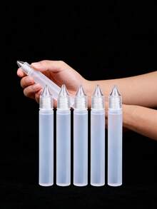 Botellas exprimibles rellenables, paquete de botellas de plástico transparente con tapa tipo bolígrafo, botellas exprimibles rellenables de 15ml/30ml para pegamento, aceites esenciales y líquidos - Multicolor - Ver 5