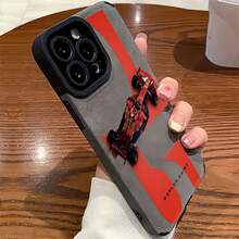 El  de Carlos Sainz dentro de una "G" roja. Esta elegante funda es compatible con los modelos  17, 16, 15, 14 Pro Max, 13, 12, 11, XR y XS Plus. Fabricada en silicona TPU, ofrece protección contra golpes y caídas, además de una sensación superior. Es un regalo ideal para familiares, amigos y seres queridos, y una opción perfecta para Año Nuevo. - Gris - Ver 4