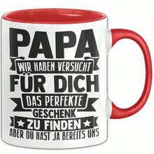 Papa Tasse Geschenk Von Kindern Sohn Tochter Vater Geschenkidee Zum Vatertag Wir Haben Versucht Für Dich Das - Weiß - Übersicht 11