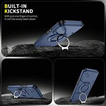 兼容三星 Galaxy S26、S25、S24、S23、S22、S21、S20 Ultra/Plus、A06、A13、A14、A15、A16、A26、A35、A36、A54、A55、A56、A57、Note 20 Ultra、XM 15T/15T PRO、RY、X9D、X7D 等机型。手机壳带滑动式摄像头镜头盖，提供[全方位摄像头保护]，配备 360° 旋转隐形指环支架/车载磁吸支架，哑光质感防震手机保护套，国际版，非国内版。 - 藍色 - 查看 6