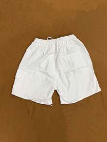Cargo Shorts With Elastic Waistband, Direct From The Factory. - White - View 2