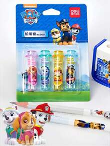 Bộ 1/4 nắp đậy bút chì hình nhân vật hoạt hình Paw Patrol, giá cả phải chăng, gồm Rubble, Chase, Rocky, Zuma, Skye, Everest, Tracker, Tuck, Ella, Rex, WildCat, Liberty - những chiếc nắp bảo vệ và kéo dài bút chì hình chú chó đáng yêu. Không còn lo lắng về việc bút chì bị gãy, ngăn ngừa vết bẩn bám vào hộp bút. - Nhiều màu - Xem 7