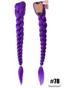 26 Inch Purple Braided Ponytail Wig, Suitable For Braided Hairstyles, Cosplay, Stage Performance, Parties, Halloween Costumes, And Role-Playing - Multicolor - View 11