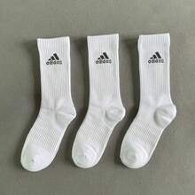 Adidas 阿迪达斯中筒篮球袜，保暖白色跑步袜，毛巾底，男女通用，冬季新款 IA3949、IA3950、IA3951、HT3452、IC9521 - IA3949 - 查看 2