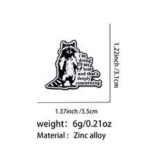 SIX SEVEN Quotes Enamel Pin Cute Animals Dog Raccoon Brooch Pin Lapel Pins Badge On Backpack Clothing Accessories Funny Jewelry Gifts - Black - View 14