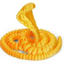 3D打印柔性蛇形摆件 - 家居装饰、工艺品和独特礼品的理想之选 | 舒缓压力汽车配件 | 适合作为圣诞礼物、蛇形玩具、3D打印玩具、3D打印蛇 - 彩色 - 查看 9