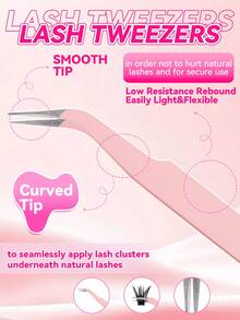 560/544pcs D-Curl Fluffy False Eyelashes Set, Includes Beginner Eyelash Tutorial, Thick & Voluminous Segmented False Lashes, With Glue, Sealant, Tweezers, Makeup Remover, Lightweight & Reusable, Large Quantity Single Lash Set, Soft & Natural Mixed Lashes, Create 3D Dimensional Eye Makeup, Suitable For DIY At Home, Travel, Daily Commute, Evening Party, Wedding Bride Makeup, Etc. - màu đen - Xem 11