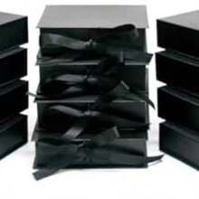 Paquete De Cajas De Cartn Color Negro Texturizado (Cierre Tipo Libro Con Listn Satinado Para Amarrar En Color Negro) Para Joyera Y Regalo (Paquete Con 12 Piezas) - como se muestra en la figura - Ver 2