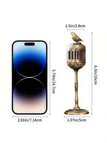 Gold Magpie Lantern Incense Burner, Vintage Style Tabletop Aromatherapy Decor, Incense Holder, Living Room Accessory, Metal Incense Burner, Home Temple Decoration, Aroma Therapy, Incense Stand, Incense Tower, Sandalwood Container, Tea Ceremony, Gift, Traditional Cultural Gift Gifts Birthday Graduation - Mocha Brown - View 5