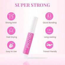 Super Strong Nail Glue For Acrylic Nails Press On Nails Professional Nail Glue For Nail Tips Fake Nails False Nails Long Lasting For Stick On Nails Broken Nails 0.07oz 10pcs UHXY - 10Pcs - 查看 7