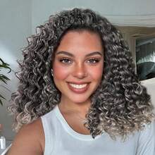 14-Inch Half Wig, Synthetic Fiber, 3-In-1 Curly Half Wig, With Adjustable Drawstring, Seamless Flip Edge, Suitable For Beginners, Wavy Hairstyle. - Multicolor - View 13