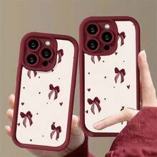 Wine Red Bow Heart Art Pattern Phone Case For Galaxy S25 S24 S23 S22 S21 Ultra Plus S20 FE A55 A54 A35 A15 Soft Cover. Holiday Phone Accessories. 17 Pro Max Case Minimalist New Style Holiday Gift Valentine's Day Gifts Valentine's Day Stitch Ldeal Holiday Present 16 Case 14 Case Clear Phone Case Waterproof Anti-Fall Scratch Resistant 15 Case Phone Cases  Case Custom Phone Case 17 Pro Case - 3 - 查看 7