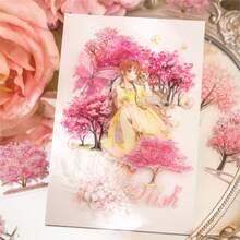 30张树木与自然系列PET贴纸套装，森林主题剪贴簿贴纸，创意艺术贴纸套装 - 彩色 - 查看 10