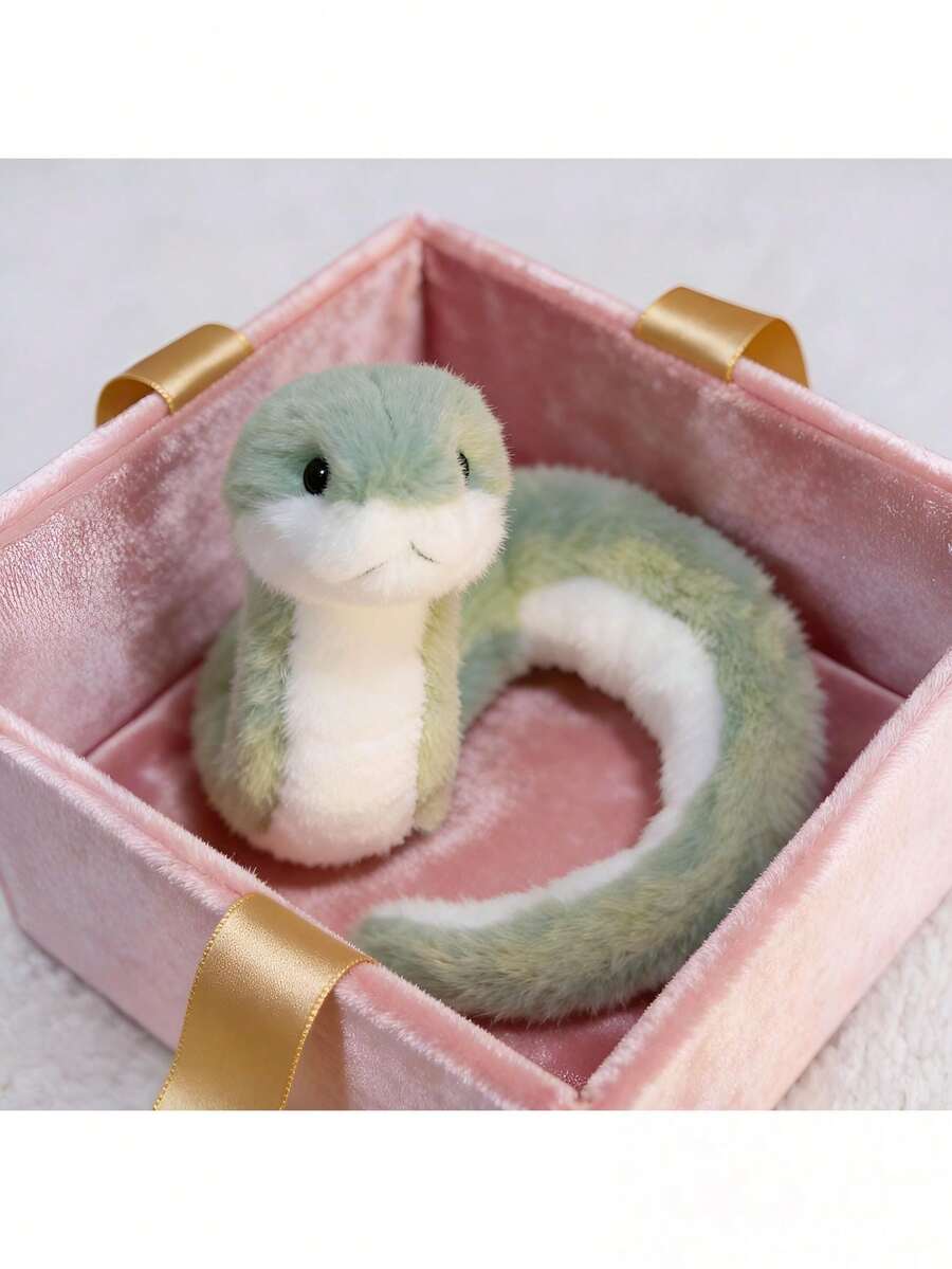 Plush Snake Doll Doll, Creative Stuffed Animal, Cute Snake Design, Fluffy Body, Suitable As Christmas, Christmas Eve, Birthday Gift For Girlfriend, Friends, Classmates, Kids - Multicolor - View 1