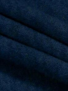 Grey Crew Neck Casual Knit Sweater For Women - Navy Blue - View 6