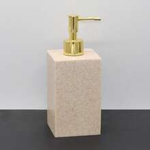 酒店浴室皂液器、沐浴露瓶、可重复灌装瓶、洗手液、洗发水、沐浴露按压瓶套装、带按压头的浴室洗漱用品可重复灌装瓶、高端树脂乳液瓶 - 砂石色 - 查看 5