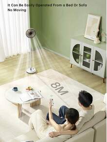 Portable Desktop Electric Fan 5400/7200mAh Ultra Long Battery Life USB Rechargeable Foldable Telescopic 90° Rotating Floor Mini Fan Timer Remote Control Auto Oscillation Essential Cooling Tool For Hot Weather Holidays - Multicolor - View 11