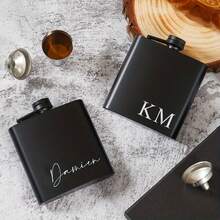 定制文字Logo，个性化不锈钢6盎司酒壶，伴郎礼物不锈钢酒壶，便携式酒壶，生日礼物，情人节礼物，圣诞节礼物，父亲节礼物，活动纪念品，6盎司定制婚礼酒壶，个性化新郎酒壶，伴郎礼物，最佳男士酒壶，婚礼派对回礼，慕尼黑啤酒节礼物，节日礼物，四季皆宜