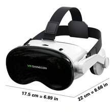 3D Mobile VR Headset - Adjustable VR Glasses, Providing High-Definition Immersive 3D Viewing Experience And Realistic Gaming Performance, Equipped With Comfortable Nose Bridge And Built-In Headphones, Universal For IPhone/Android Smartphones, Portable Virtual Reality Glasses, Suitable For Movies And Games - White - View 2