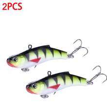 HENGJIA 2Pcs Winter Ice Fishing Lure 7cm 17g Sinking Wobbler Artificial Soft VIB Vibration Bait Crankbait Bass Trout Carp Fishing - Multicolor - View 13