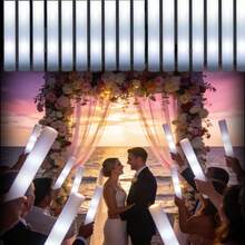 36 Soft Foam Glow Sticks Wedding & Valentine's Day Decorations LED Magic Flashing Fireworks Three Light Modes Suitable For Weddings, Bridal Parties, Birthday Celebrations & Glow Parties - 36pcs White Sponge Glow Sticks - View 12