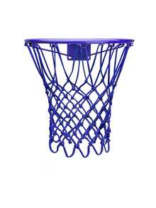 1个标准篮球架网，适用于专业比赛和室内训练，黑色涤纶篮球网