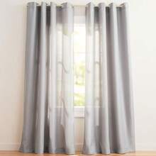 Exclusive Home Cortinas Loha Linen Window Cortinas, Gris Paloma, 1, 2 - gris paloma+137.2an x 274.3al cm (2 paneles) - Ver 2