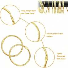 Gold Shower Curtain Hooks, Thickened Metal Material, Waterproof And Rust-Proof, Stainless Steel, Easy Installation, Anti-Slip. Suitable For Bathroom, Bedroom, Living Room, Windows, And An Ideal Choice For Home Bathroom Decor And Autumn Decoration. - Multicolor - View 6