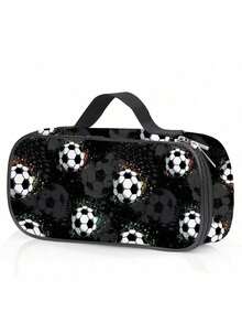 Unisex Printed Football/Game Pencil Case With Compartments, Suitable For Storing Pencils, Keys, Phones, Coins, Small Items, Multipurpose For School, Home, Gifts, Vacation, Holidays (Back To School, Christmas) - Classic Football - View 9