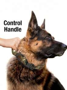 重型战术犬项圈，带手柄 - 适用于中大型犬 - 提供极致的控制力和舒适度 - 彩色 - 查看 4