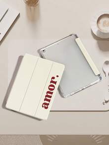 1pc Simple Letters AMOR Tablet Case & Kindle E-Book Case Compatible With 10th Generation, 11/Air 4th/Air 7th/9.7 Inches, Compatible With Samsung Galaxy Tab A9 Plus, Kindle (11th Generation-2024 Release)(6 Inch), Kindle Paperwhite 12th Gen 2024, Great Holiday Gift, Stylish And Simple Pattern. - Multicolor - View 4