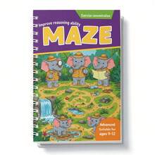 Alfombra de laberinto lógico para niños | 4 opciones de edad | Planificación de rutas, caminos de decisión y desafíos de laberinto | Elige 1 libro solamente - Libro del laberinto - Ver 9