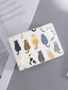1 pieza Estuche para licencia de conducir/tarjeta de identificación con diseño de gato lindo, billetera compacta para tarjetas de crédito/licencia, para guardar documentos del vehículo, tarjetas de identificación/tarjetas de visita/tarjetas de regalo/monedas, estuche de tarjetas con múltiples ranuras, adecuado para conductores y personas de negocios - Patrón B - Ver 6