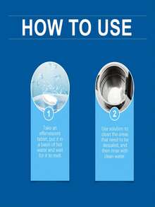 JUE FISH Limescale Cleaning Effervescent Tablets, Stainless Steel Pot And Kettle Descaling Lemon Cleaning Tablets. During The Cleaning Process, It Can Prevent The Deposition Of Limescale. - Solid State - View 6