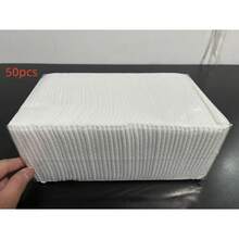 1/20/50/100片装一次性面巾，柔软吸水，浴室必备，迷你美容院毛巾（白色） - 彩色 - 查看 7