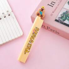 1pc Capybara Neutral Pen - Built-In Ruler, 0.5mm Tip, Black Quick-Drying Ink, Student Writing Tool, Creative Stationery, Measuring Tool, School & Office Supplies, Back To School Essential - Black - View 9