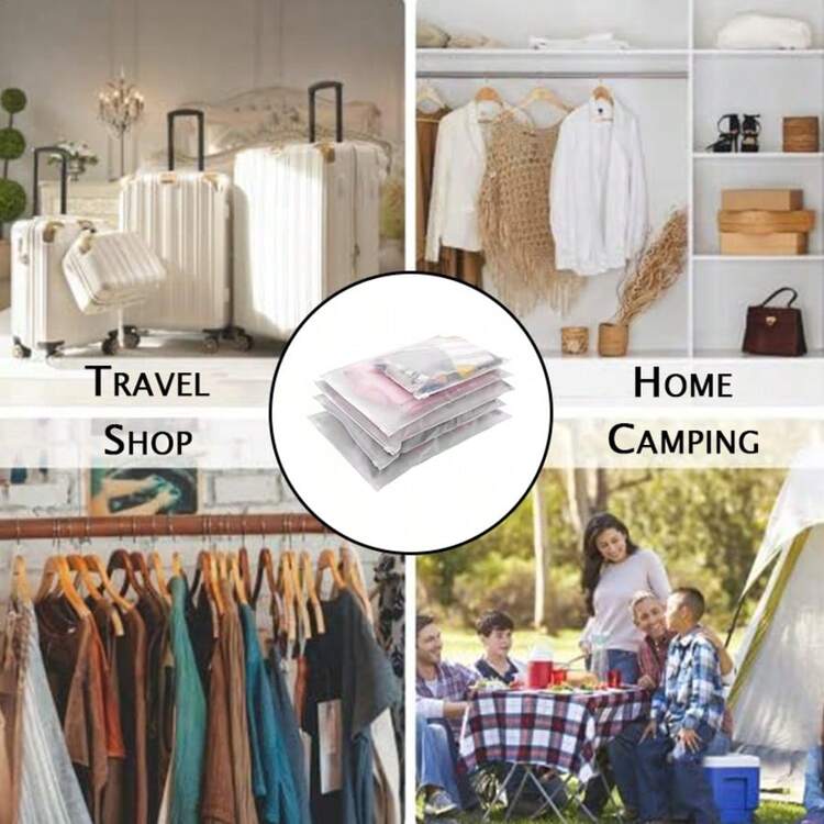 2/3/5/10pcs Set Translucent Travel Storage Bags, Transparent PVC Clothing Organizer Bags, Waterproof Zipper Lingerie Packing Cubes, Clear Sealed Underwear Storage Boxes, Travel Luggage Organizers - White - View 8