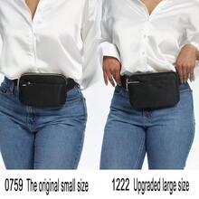 UTO Fanny Pack For Women Crossbody  Fashion Belt Purse Chest Waist Hip Bumbag For Outdoor Shopping Travel HiFKing - 01222Đen - Xem 8