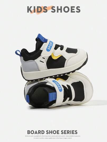 41 Pairs Kids Shoes, Decorated For Toddlers, Synthetic Leather Patchwork Upper, Round Toe, Low-Top, Strap, Lace Combination, Flat Heel, Fresh And Cool Style Kids Casual Sneakers, Suitable For Daily Play, Family Gathering And Other Occasions [Please Select According To Actual Cm Length]