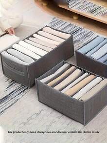 Foldable Thick Fabric Storage Box - Multipurpose Rectangular Storage Box, Suitable For Home, Dorm Or Closet | Durable Under Bed Clothing Storage Solution, Can Store Clothes And Pants, Under Bed Storage Box, Garment Protector, Foldable Clothes Storage Box, Drawer Cover Storage Box, Thick Protective Cover, Closet Storage, Pants Storage - Multicolor - View 7