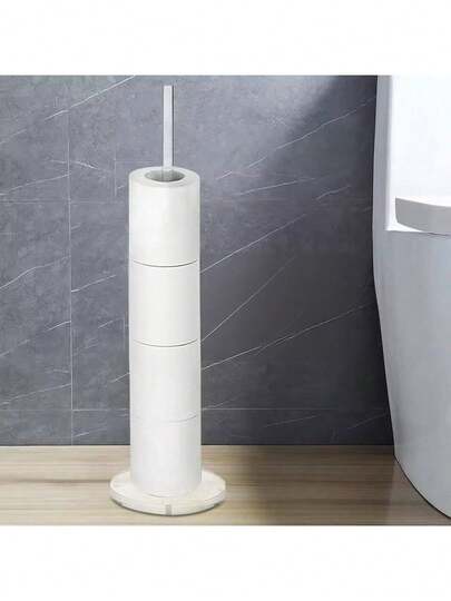 Freistehender Metall-Toilettenpapierhalter - platzsparender Badezimmer-Organizer für mehrere Rollen, einfache Installation