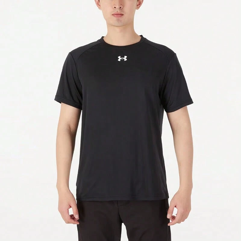 UNDER ARMOUR 运动针织短袖T恤 21500513-001 - 黑色 - 查看 1
