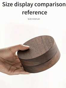 1pc Stainless Steel Ashtray, Wooden Home/Office Ashtray With Cover, Creative Ashtray To Prevent Ash Scattering - Multicolor - View 4