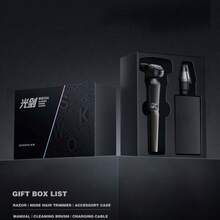 SKYWORTH Men's 3-In-1 Electric Shaver, Built-In Sideburn Trimmer & Detachable Nose Hair Trimmer Attachment, USB Rechargeable, Wet & Dry Use, Electric Razor - Multicolor - View 11