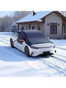 Upgraded Thickened Car Cover, 4-Season Universal Car Sunshade, Waterproof, Dustproof, Anti-UV, Snow And Dust Proof Car Cover - Fits All Models - Made Of Oxford Cloth, UV-Resistant, Snow-Proof, Easy To Install, , Ensure Driving In Winter. Flexible Design, High-Quality Materials. Reliable Car Windshield Snow Cover. [Must-Have For Every Household] - Multicolor - View 7