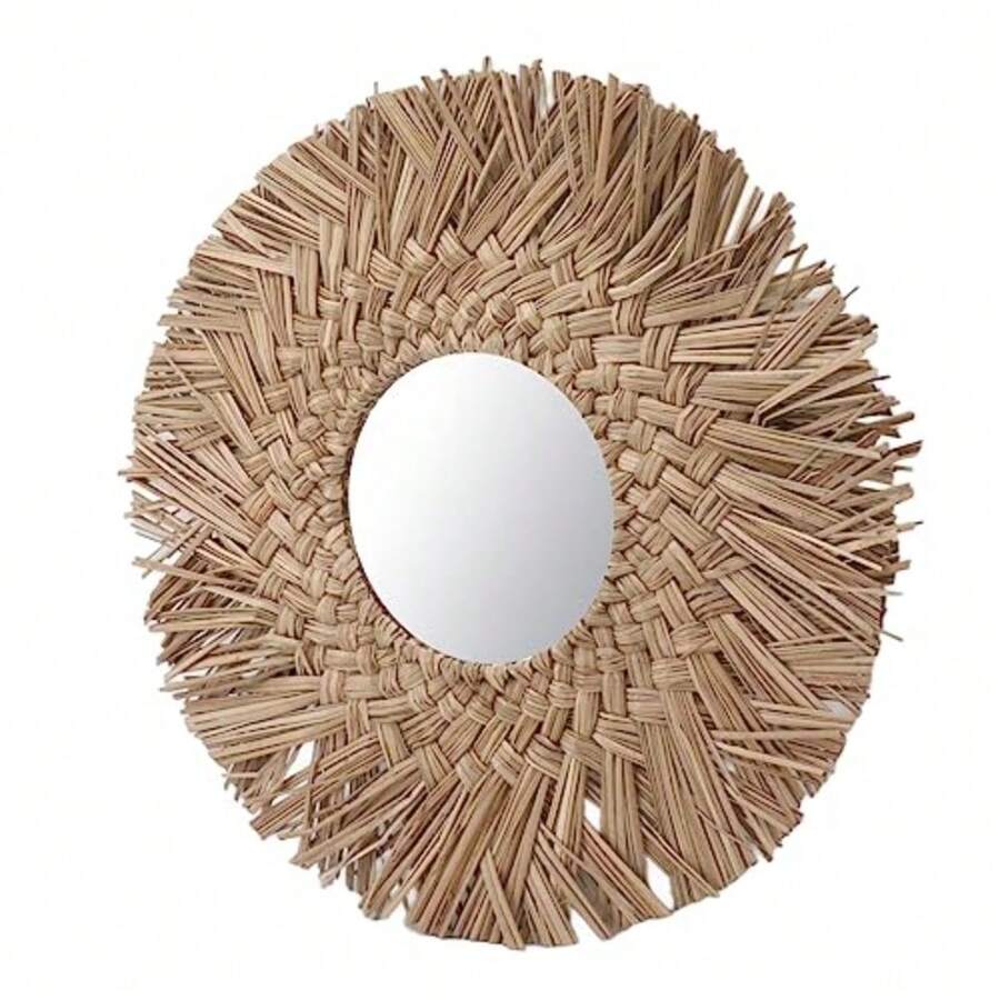 CYPNPwshymi Espejo Colgante Retro con Tejido de Paja Espejos Circulares Bohemios de Ratán para Decoración de Pared Espejo Montado en la Pared NaturalezaFashion - 224567485 - Ver 1