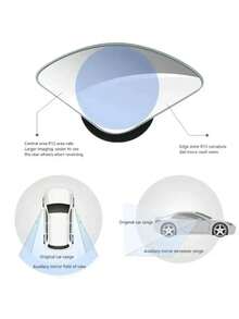 2 PCS [HD Car Mirror] 360° Adjustable High-Definition Car Wide Angle Blind Spot Rearview Mirror | Frameless Fan-Shaped Small Round Mirror, Automotive Reversing Auxiliary Mirror, Straight Lens Curvature, Suitable For All Cars - Multicolor - View 6