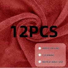 12 Pcs Microfiber Gym Towel 12 X 12 In Bleach Proof Towels Absorbent Soft Sweat Towels Quick Dry Lightweight Towel For Hand Salon Bath Spa Hotel Pool Home Hair Care(Light Grey) - Multicolor - View 13