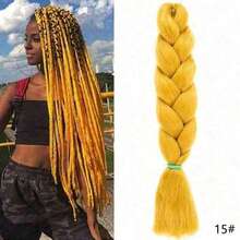 60cm Extra Large Synthetic Yaki Braid Wig For Women, High-Temperature Fiber Material, Colorful, Suitable For DIY Styling, Cosplay And Parties, Ideal Christmas And New Year Gift - Multicolor - View 13
